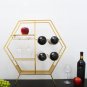 Metal Countertop Wine Rack with Glass Holder - Freestanding Iron Bottle Holder