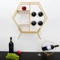 Metal Countertop Wine Rack with Glass Holder - Freestanding Iron Bottle Holder