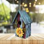 Decorative Wooden Bird House Hand Painted Wood Birdhouse Rustic Hanging Birdhous