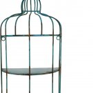 Metal Birdcage Hanging Shelf for Wall,Decorative Wall Display Shelves 2 Tiers