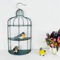 Metal Birdcage Hanging Shelf for Wall,Decorative Wall Display Shelves 2 Tiers
