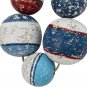 Wooden Buoy Floating Ball Nautical Wall Decor Rustic Distressed Wood FishingBuoy