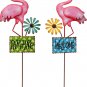 Flamingo Garden Stakes Decorative Metal Welcome Spring Bird Yard Decor Outdoor