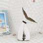Wooden Whale Tail Decor Nautical Tabletop Solid Wood Whales Tail Statue Sculptur