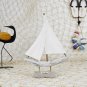 Wooden Sailboat Decor Nautical Sail Boats Model Decor Table Top Beach Coastal