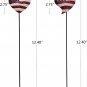 Patriotic Garden Stakes Set of 6, 3D Decorative Metal US Flag Heart Yard Artsign