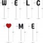 Metal Letters Garden Stakes Yard Art Word Sign Lawn Decoration Indoor Outdoor Pl