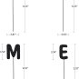 Metal Letters Garden Stakes Yard Art Word Sign Lawn Decoration Indoor Outdoor Pl
