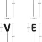Metal Letters Garden Stakes Yard Art Word Sign Lawn Decoration Indoor Outdoor Pl