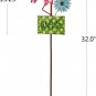 Flamingo Garden Stakes Decorative Metal Welcome Bird Yard Decor Outdoor 32in H