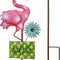 Flamingo Garden Stakes Decorative Metal Welcome Bird Yard Decor Outdoor 32in H