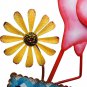 Flamingo Garden Stakes Decorative Metal Welcome Bird Yard Decor Outdoor 32in H