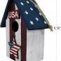 Patriotic Bird Houses for Outside Wooden Hanging Birdhouse Decorative American