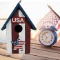 Patriotic Bird Houses for Outside Wooden Hanging Birdhouse Decorative American
