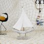 Wood Sailboat Decor Nautical Decoration for Home Vintage Sail Boat Figurine BoaT