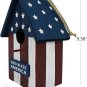 Wood Bird House US Flag JULY 4TH Garden Decorative Wooden HANGING SMALL HouSE