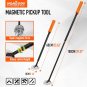 36-Inch Rolling Magnetic Sweeper with Wheels 40-Inch Telescoping Magnetic Pick