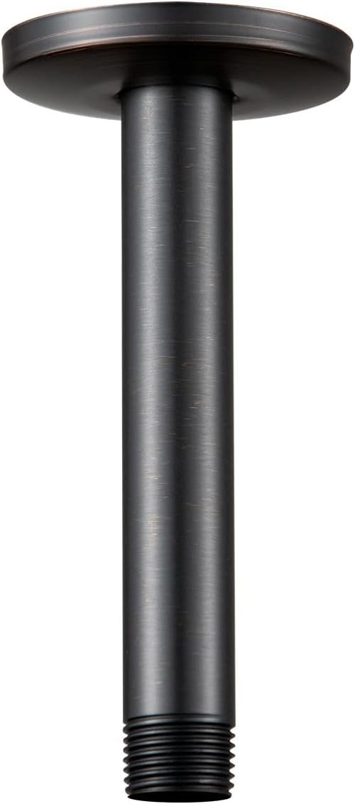 Shower Arm with Flange Ceiling Mount Replacement 6 in Oil Rubbed Bronze