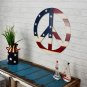 Metal Treasured Red Peace Sign Decorative Metal Hanging Peace Sign Wall DecorArt