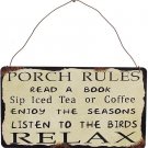 vintage Porch Rules Rustic Metal Wall Sign for Front Door Porch Hanging Sign vintage Porch Rules Rustic Metal Wall Sign for Front Door Porch Hanging Sign