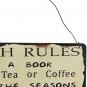 vintage Porch Rules Rustic Metal Wall Sign for Front Door Porch Hanging Sign