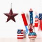 Metal Barn Star Hanging Wall Decor 4th July Memorial Day Patriotic decorations