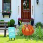 Metal Pumpkin Garden Stake Outdoor Fall Autumn Harvest Thanksgiving Halloween De