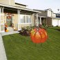 Metal Pumpkin Garden Stake Outdoor Fall Autumn Harvest Thanksgiving Halloween De