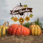 Solar Lighted Pumpkin Garden Stake with Sunflowers Outdoor Fall Decor, 23.7" H