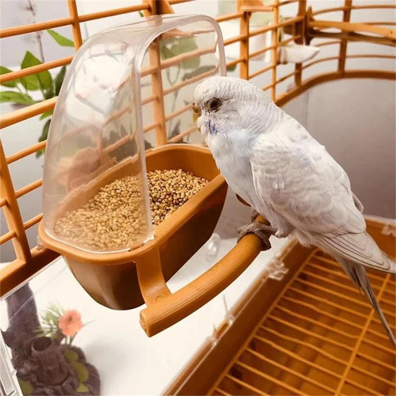 Bird Feeder Parrot Bird Cage Feeder Plastic Hanging Food Container Bowl Bird Feeder