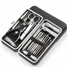 Qmake 19 in 1 Stainless Steel Manicure set Professional Nail clipper Kit of Pedicure Tools