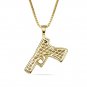 Pistol Pendants Necklaces Submachine Gun Necklace Men Hip Hop Jewelry Chain
