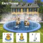 190*190cm Pet Dog Sprinkler Pad Play Cooling Mat Large Bed Swimming Pool Inflatable Water