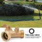 Garden Hose Connector Tap Outlet Splitter Brass 2 Way Adapter With Washers