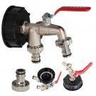 1PC 1/2''x3/4'' 16MM Metal Water Tap with S60 Coarse Thread IBC Tank Cover 1-2 Ways