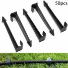 50pcsDN16 C-Type Ground Stake For PE Pipe Drip Irrigation Hose Tube Holder Pipe