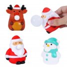 Christmas Squishy Toys Anti Stress Balls Santa Claus Snowman Elk Decompression