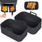 Air Fryer Silicone Tray Rectangle Oven Baking Tray Basket Reusable Liner Insert Dish