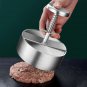 Hamburger Patty Maker Press 304 Stainless Steel Non-Stick Round Manual Rice Ball Mold Thickness