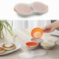 Draining Egg Boiler Double Cup Egg Steamer with lid kitchen Cooking Mold egg cooker