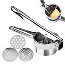 Potato Ricer Stainless Steel Potato Ricer With 3 Interchangeable Discs Heavy Duty
