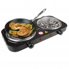Portable Electric Dual 2 Burner Hot Plate Cooker Kitchen RV Cooktop