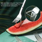 2 in 1 Watermelon Slicer with Fork Durable Watermelon Cutter Stainless Steel