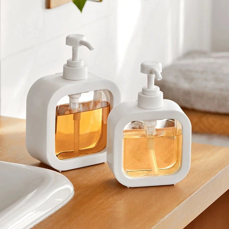 300/500ml Bathroom Soap Dispensers Refillable Lotion Shampoo Shower Gel Holder Portable