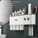 MENGNI Magnetic Adsorption Inverted Toothbrush Holder Wall -Automatic Toothpaste