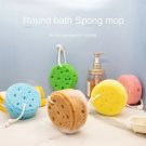 Hangable Round Bath Seaweed Sponge Scrubber Children Bath Scrub Sponge Honeycomb