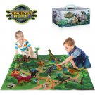 TEMI Dinosaur Toy Jurassic Dino Animals Jungle Set Minifigure Dinosaur Excavation Children's
