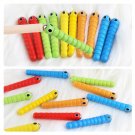 Wooden Strawberry Magnetic Bug Catching Game 5 Worms 1 Trematode