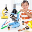 100X 400X 1200X Microscope Kit Toys Children Biological Microscope LED Kit Science