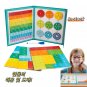 Math Manipulative Magnetic Montessori Paste Sticker Book Fraction & Percent Strips & Bars